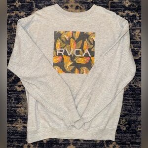 Vintage RVCA Graphic Crewneck Gray Size Large